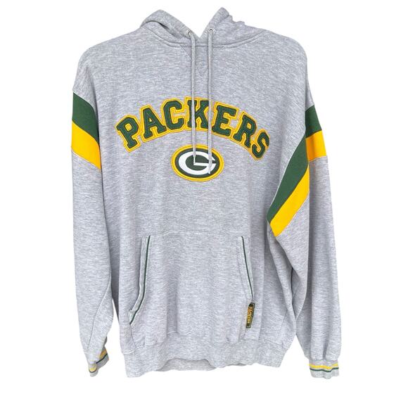 PACKERS embroidered thick pullover hoodie sweatshirt VTG NFL Green Bay sz XL - Picture 1 of 7
